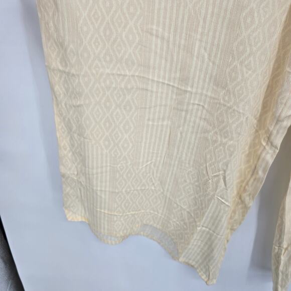 NEW Maurices Women's Aztec Tribal Wide Leg Palazzo Pants Cream Large Short‎ - Picture 6 of 6